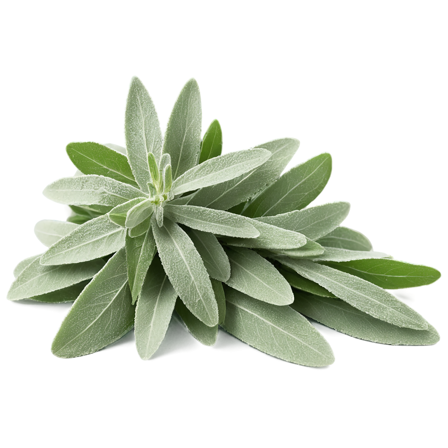 Sage herbs isolated on transparent background, #7334