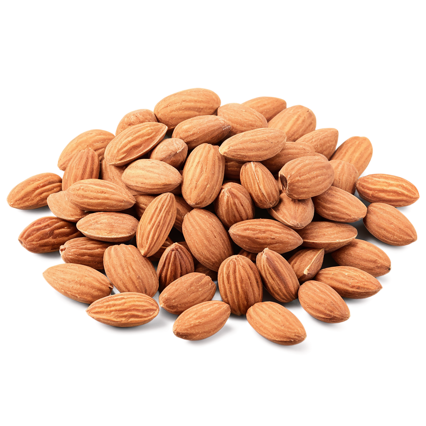 Almonds nuts isolated on transparent background, #7403