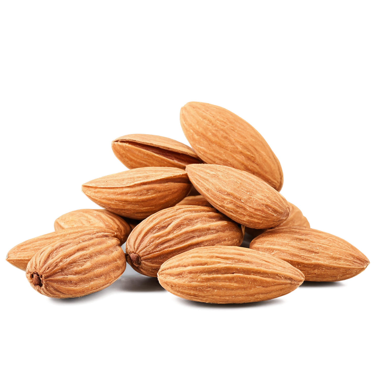 Almonds nuts isolated on transparent background, #7404