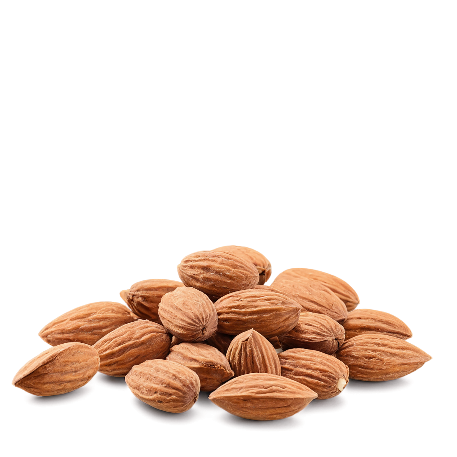 Almonds nuts isolated on transparent background, #7408