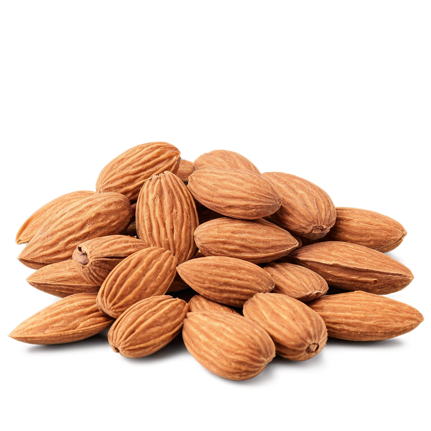 Almonds nuts isolated on transparent background, #7410
