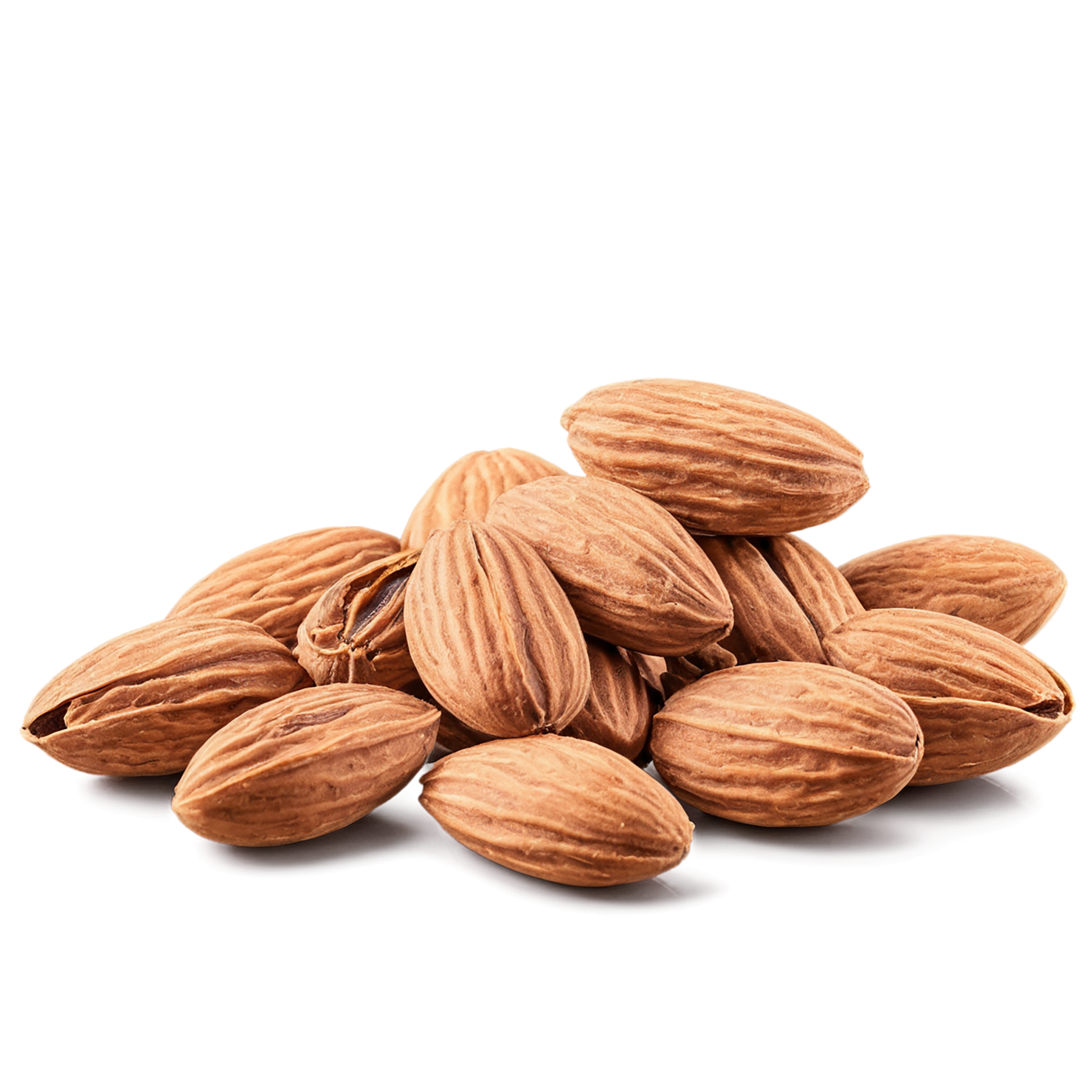 Almonds nuts isolated on transparent background, #7411