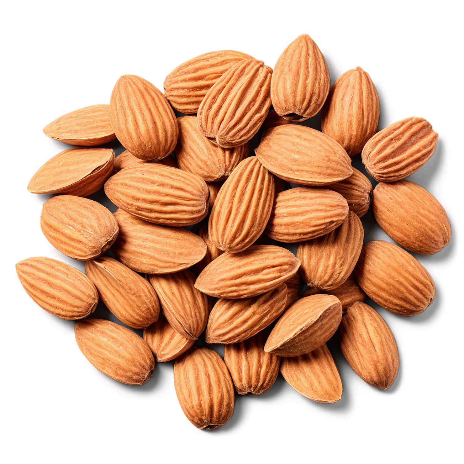 Almonds nuts isolated on transparent background, #7413