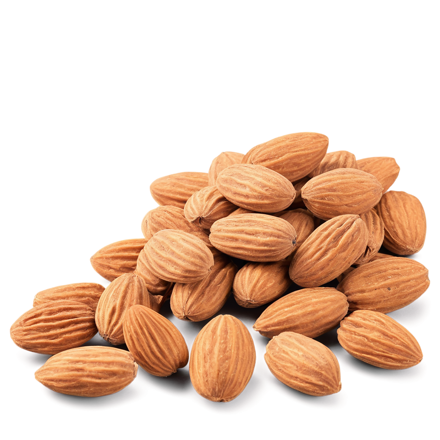 Almonds nuts isolated on transparent background, #7414