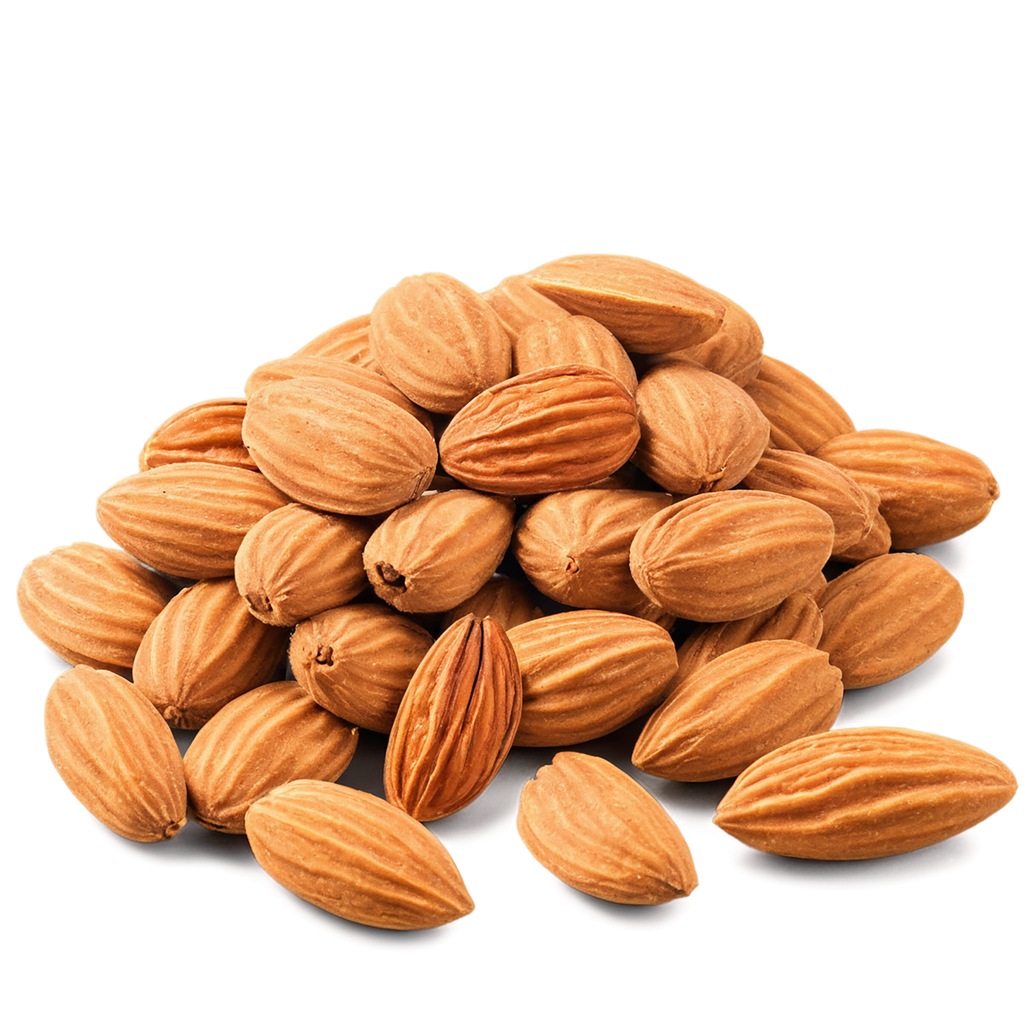 Almonds nuts isolated on transparent background, #7416