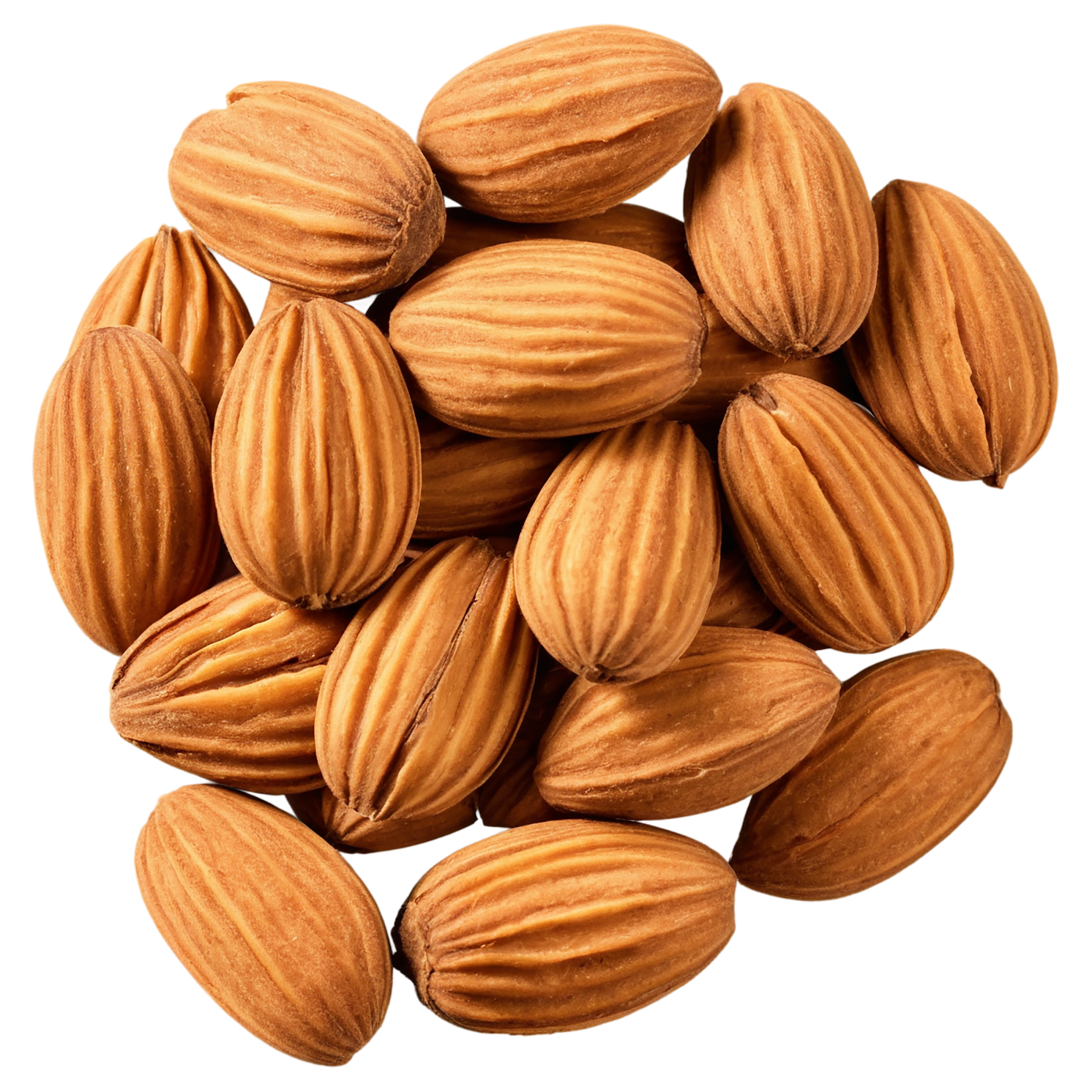 Almonds nuts isolated on transparent background, #7418