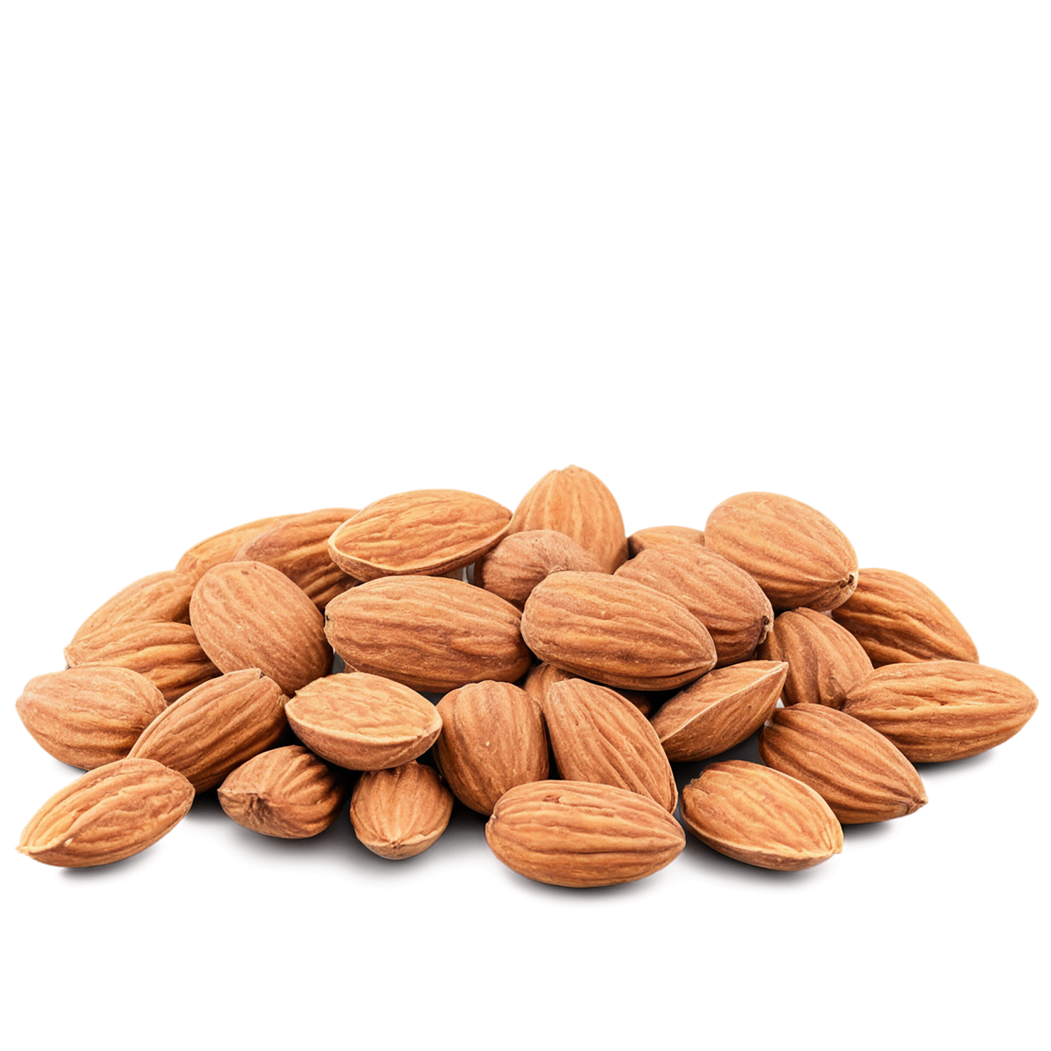 Almonds nuts isolated on transparent background, #7420