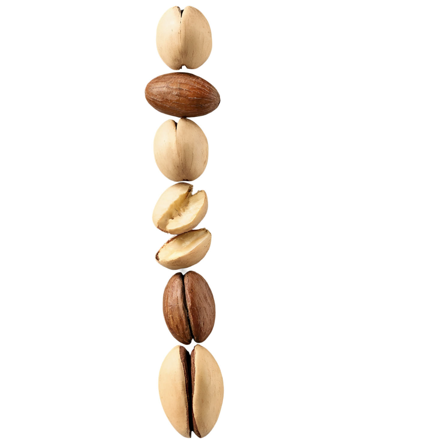 Brazil nuts isolated on transparent background, #7426
