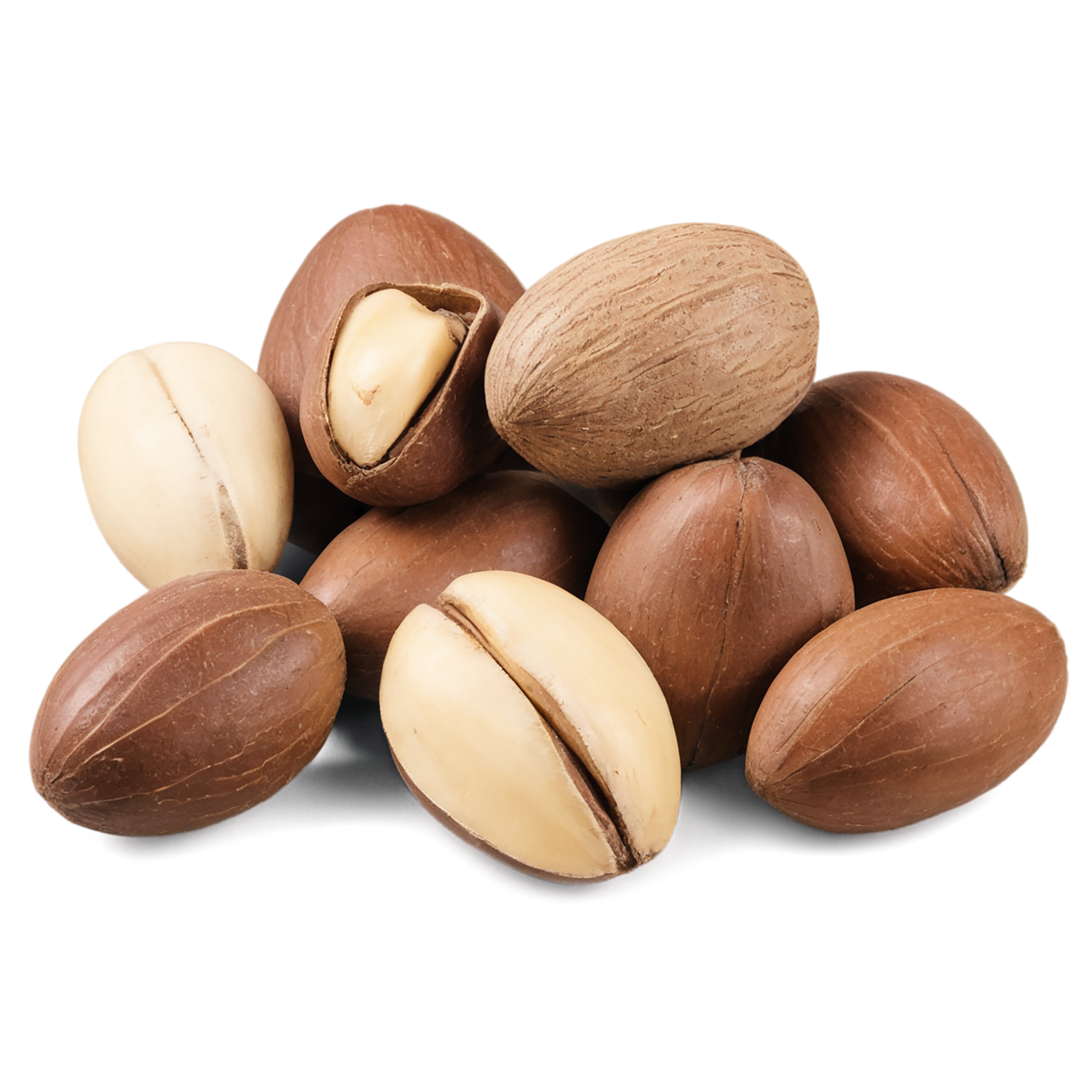 Brazil nuts isolated on transparent background, #7432