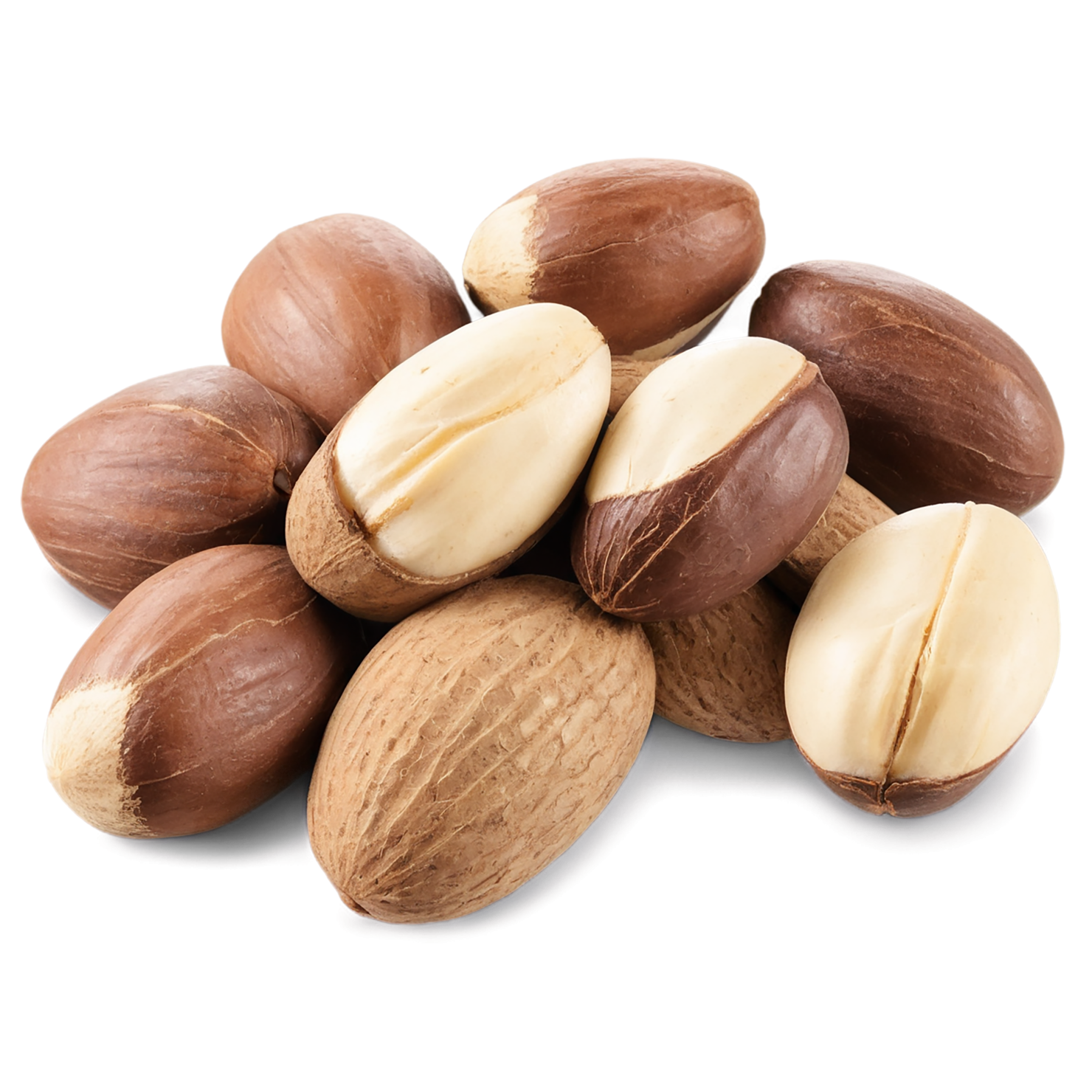 Brazil nuts isolated on transparent background, #7435