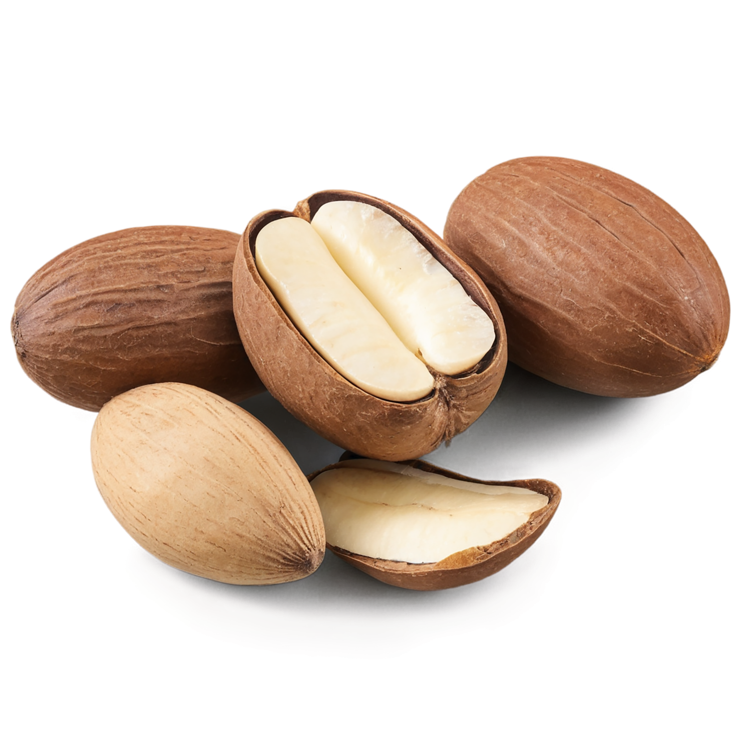 Brazil nuts isolated on transparent background, #7443