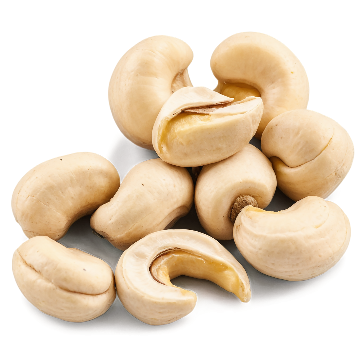 Cashews nuts isolated on transparent background, #7446