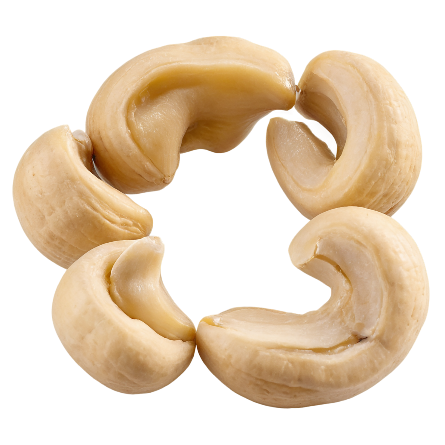 Cashews nuts isolated on transparent background, #7452