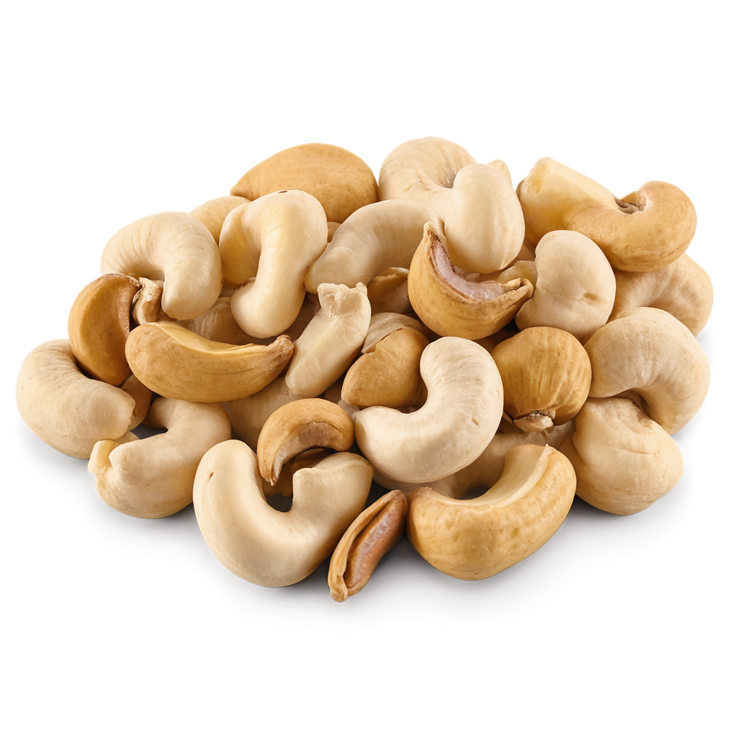 Cashews nuts isolated on transparent background, #7453