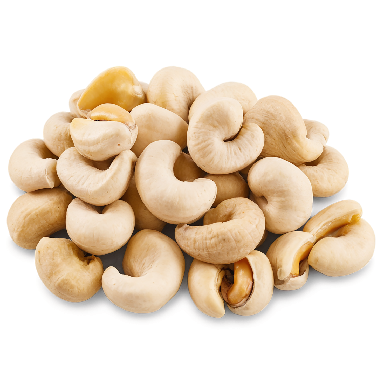 Cashews nuts isolated on transparent background, #7455