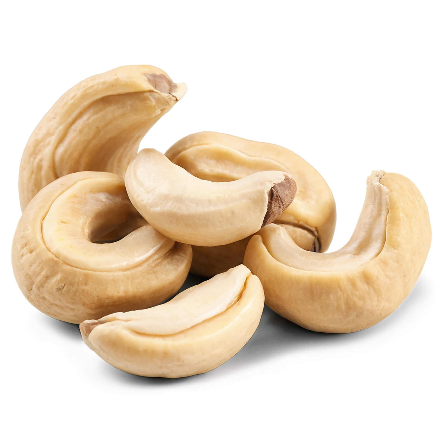 Cashews nuts isolated on transparent background, #7457