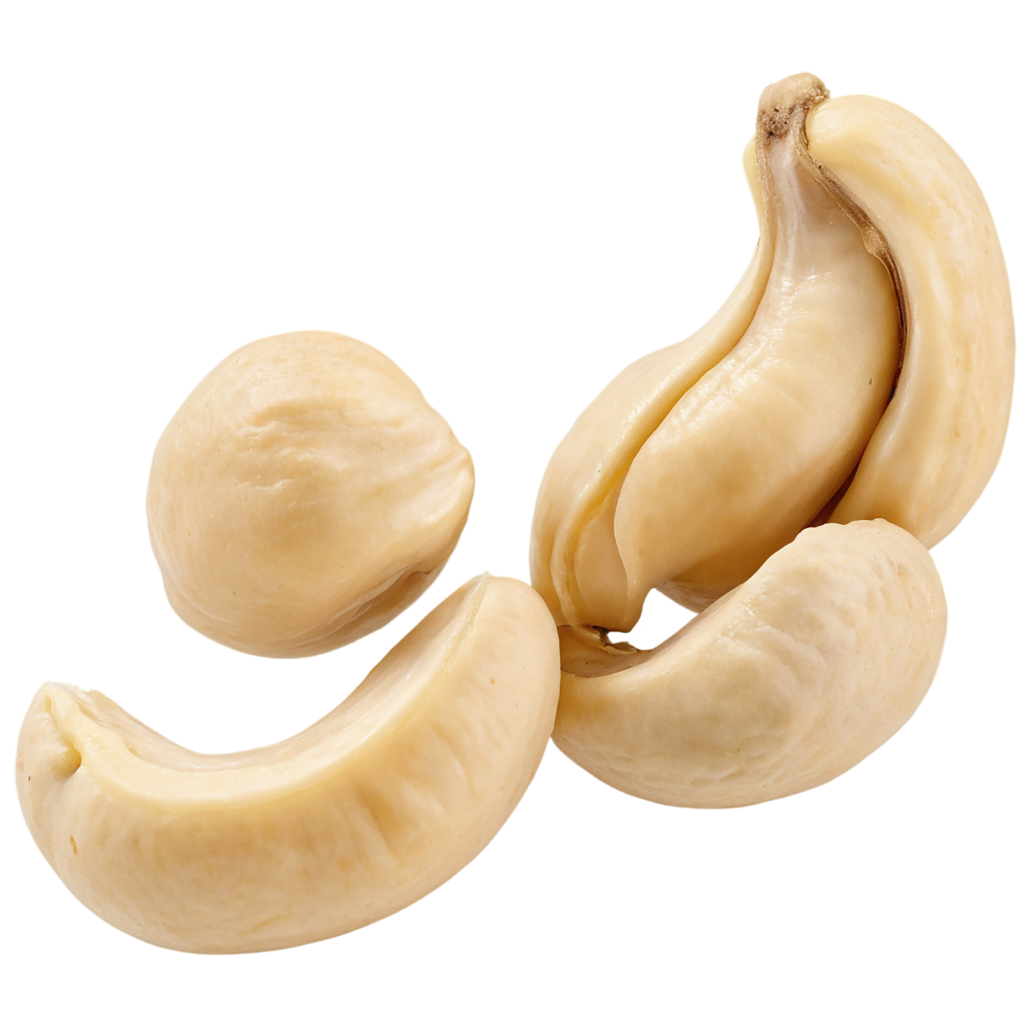 Cashews nuts isolated on transparent background, #7458