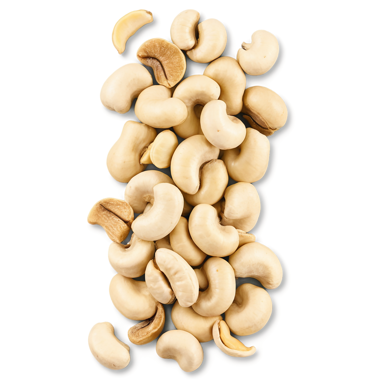 Cashews nuts isolated on transparent background, #7460