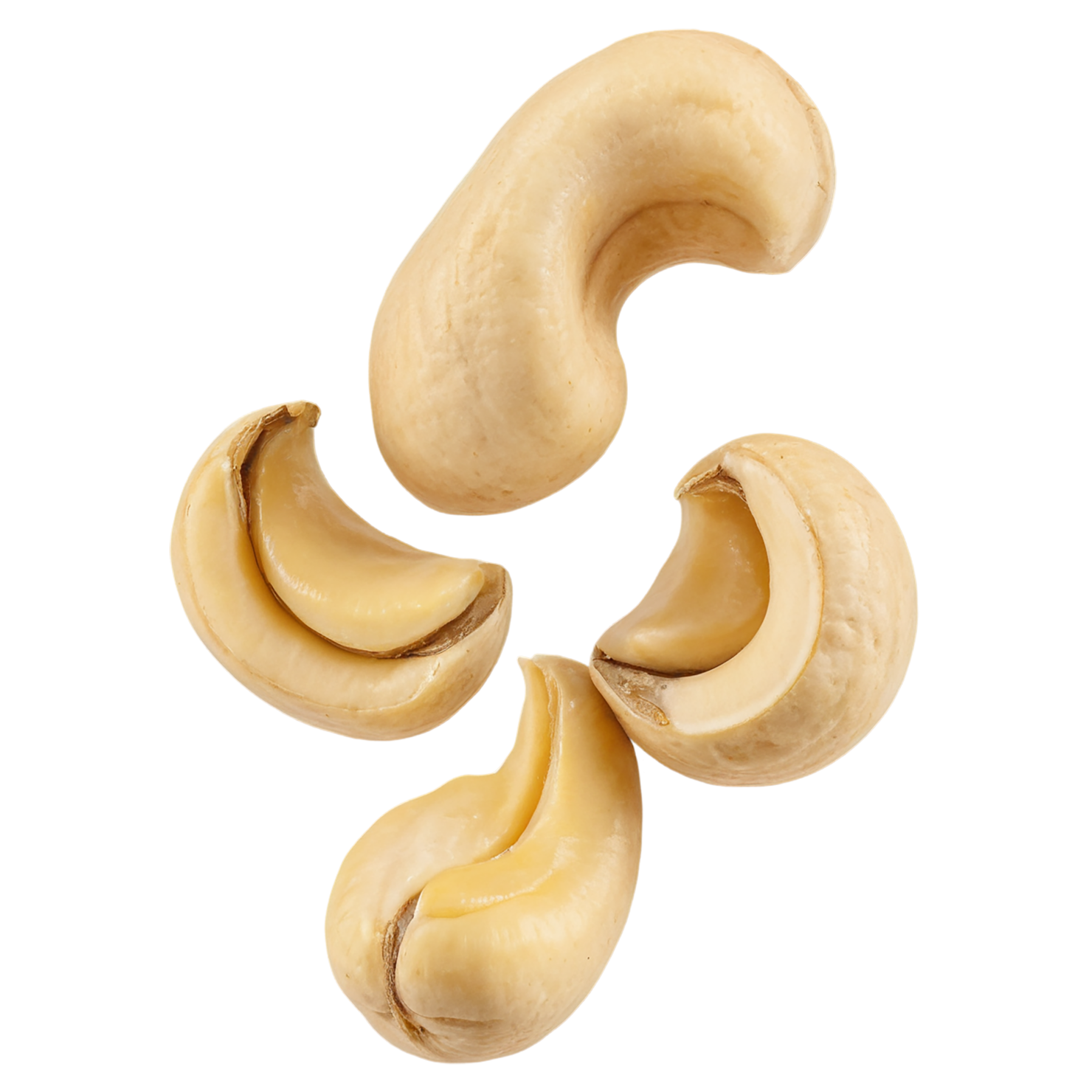 Cashews nuts isolated on transparent background, #7463