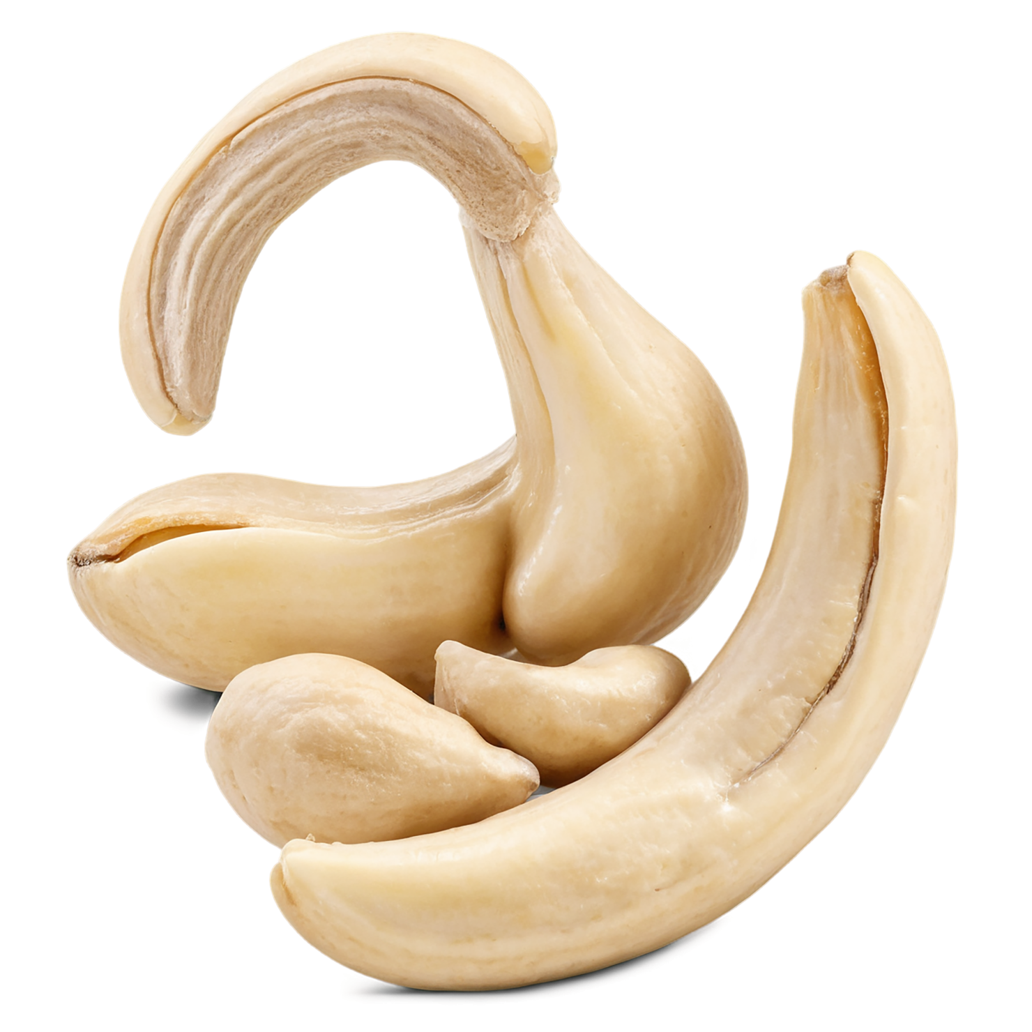 Cashews nuts isolated on transparent background, #7464