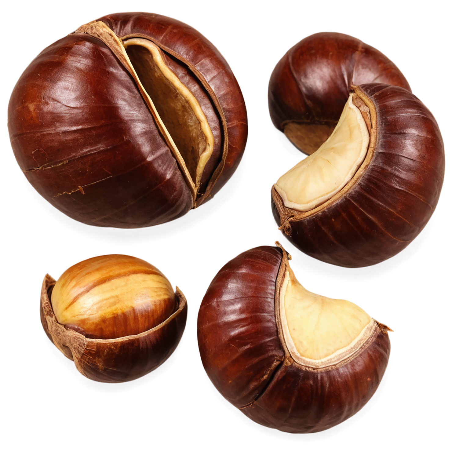 chestnuts nuts isolated on transparent background, #7472
