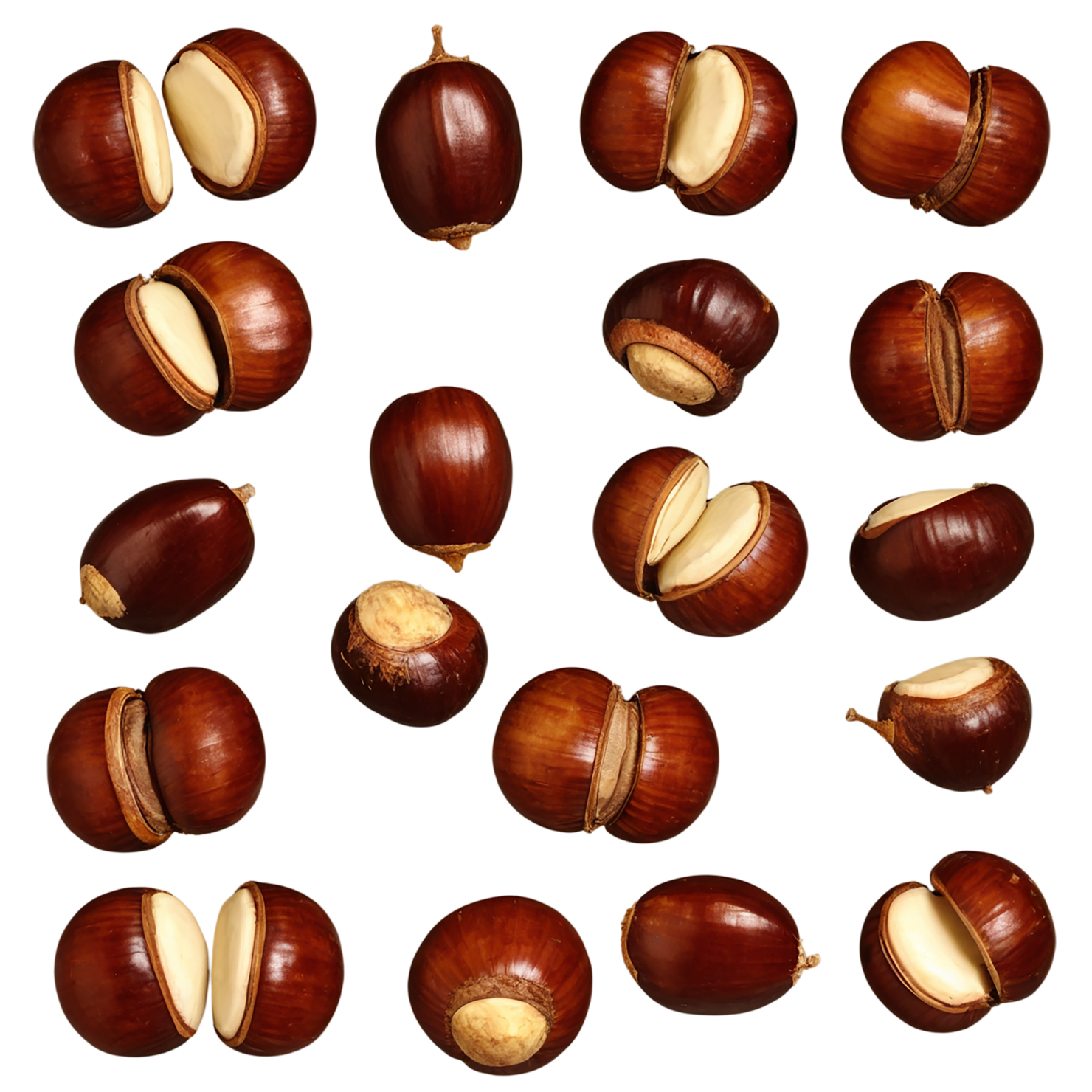 chestnuts nuts isolated on transparent background, #7477