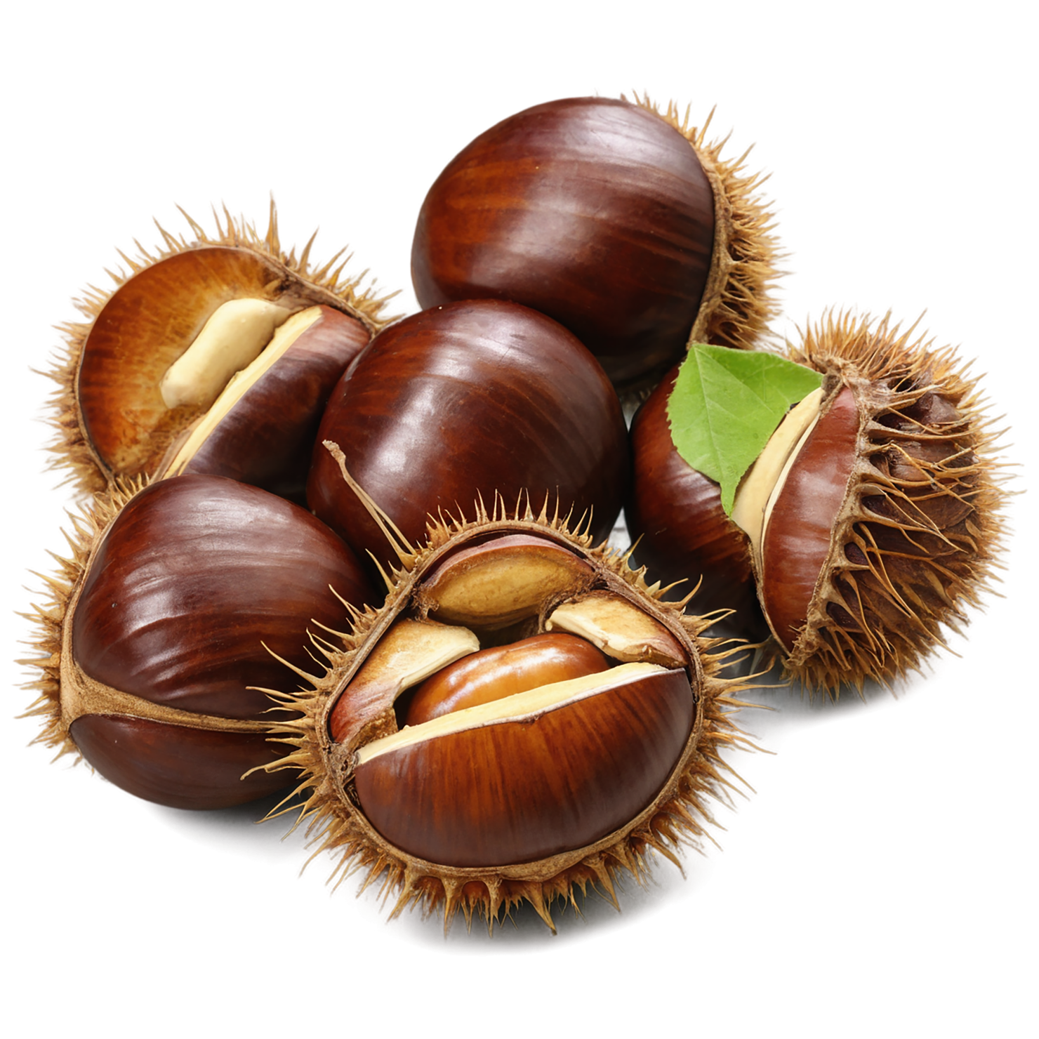 chestnuts nuts isolated on transparent background, #7484
