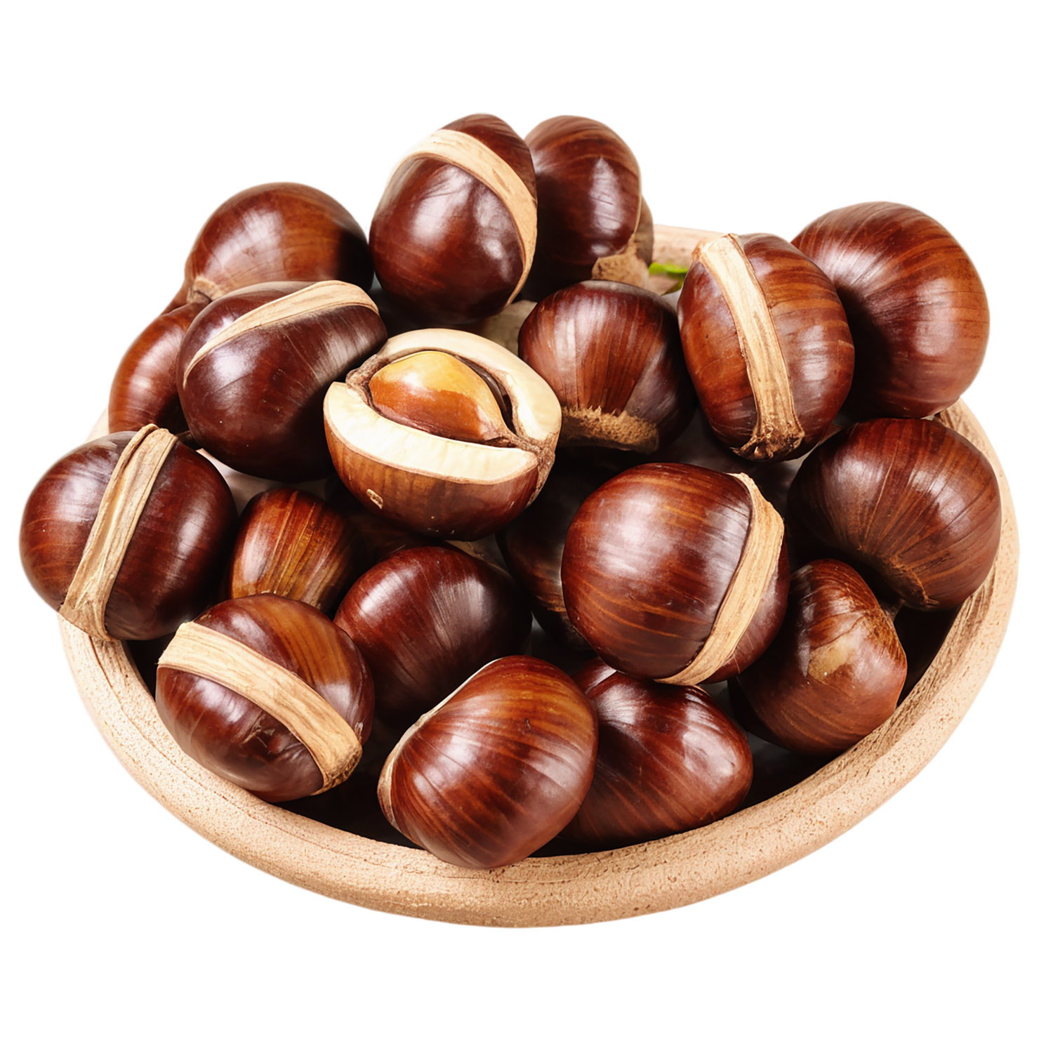 chestnuts nuts isolated on transparent background, #7490