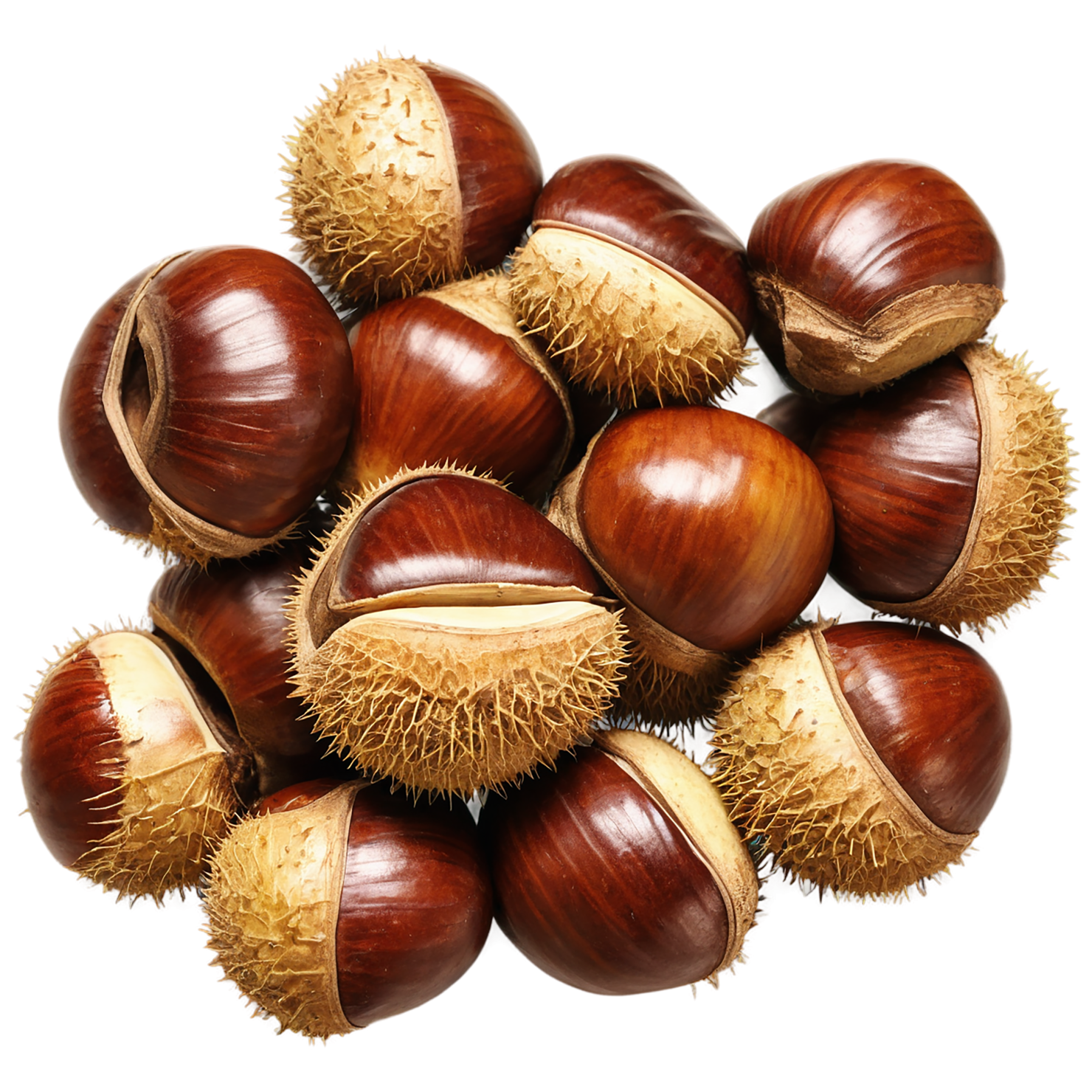 chestnuts nuts isolated on transparent background, #7492