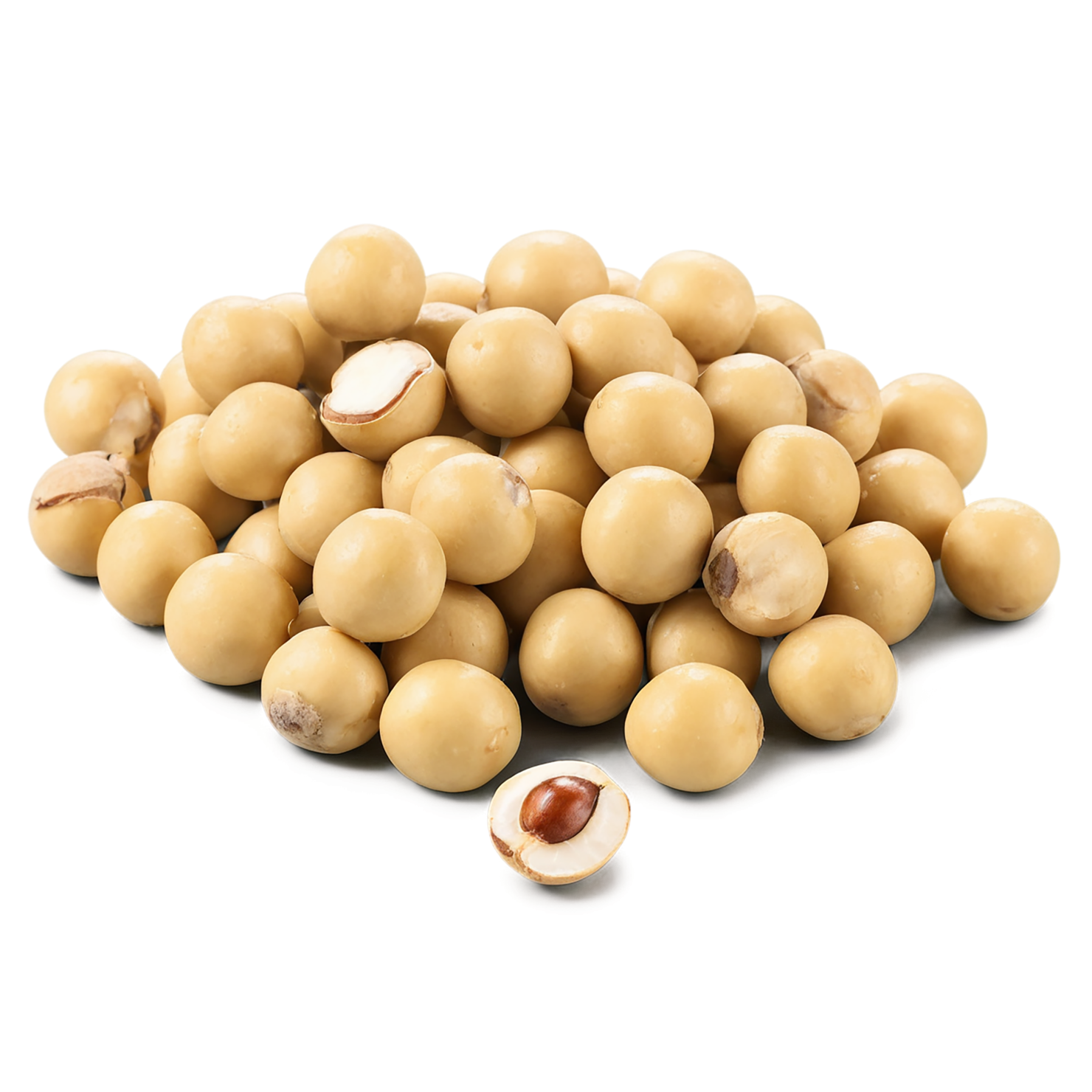Macadamia nuts isolated on transparent background, #7515