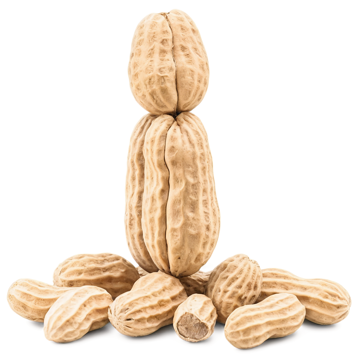peanuts nuts isolated on transparent background, #7554