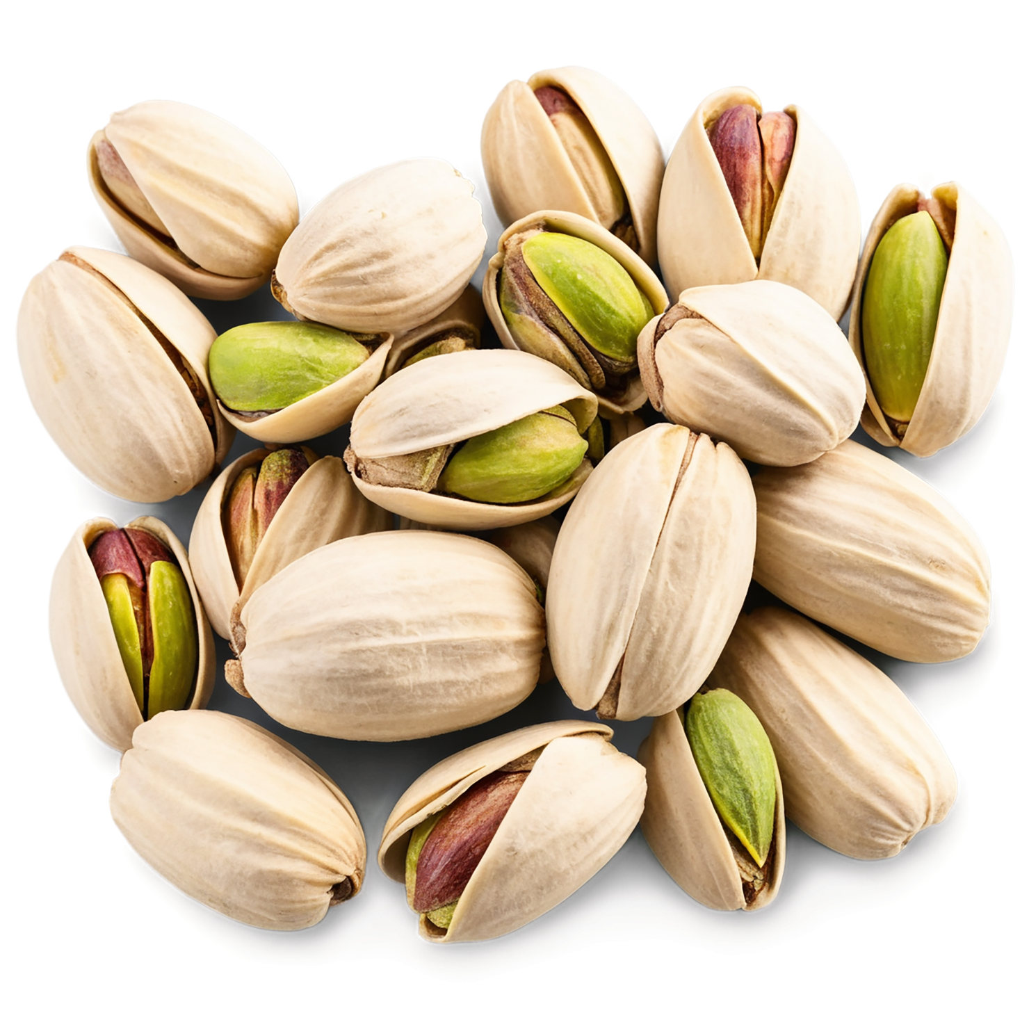 Pistachios nuts isolated on transparent background, #7575