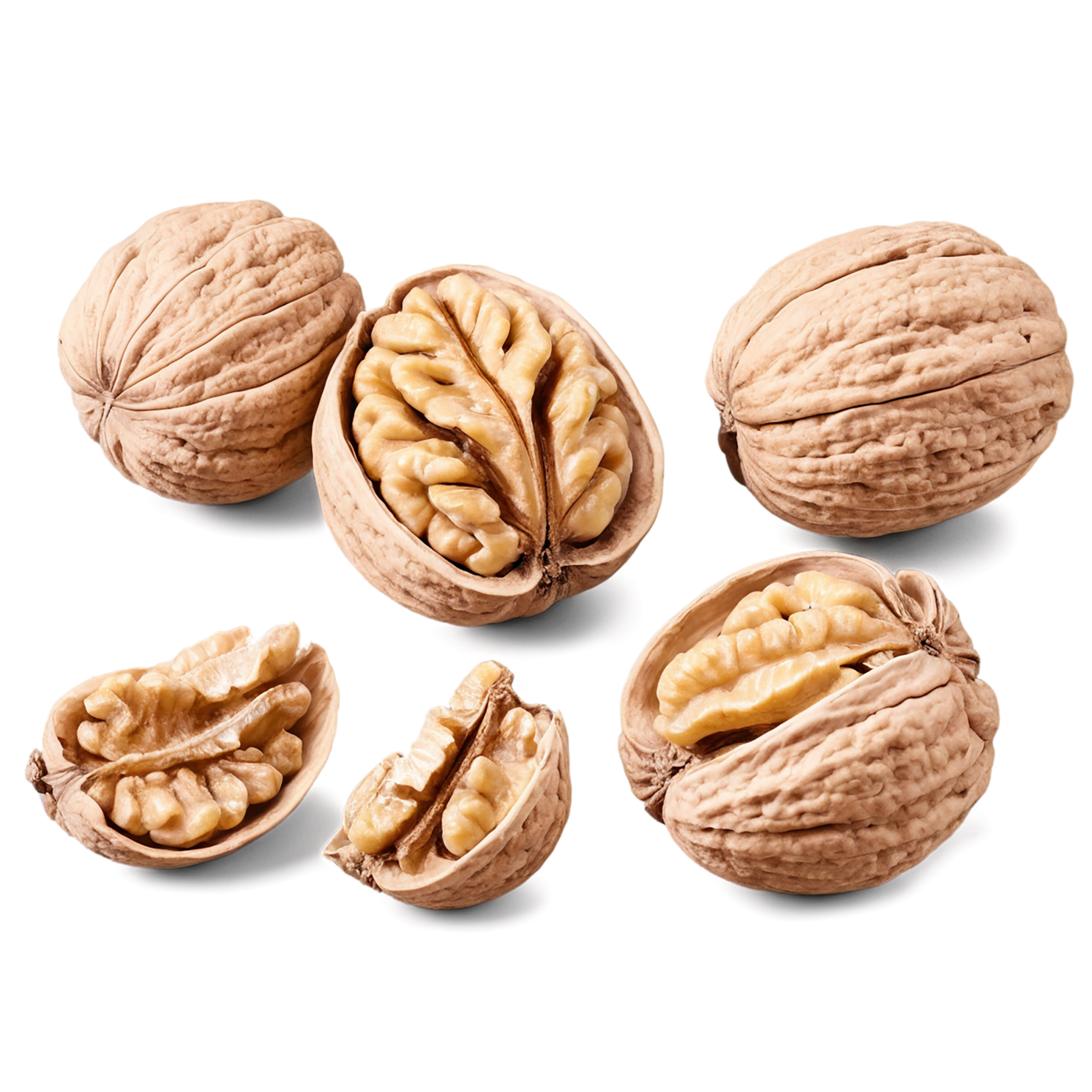 walnuts nuts isolated on transparent background, #7602