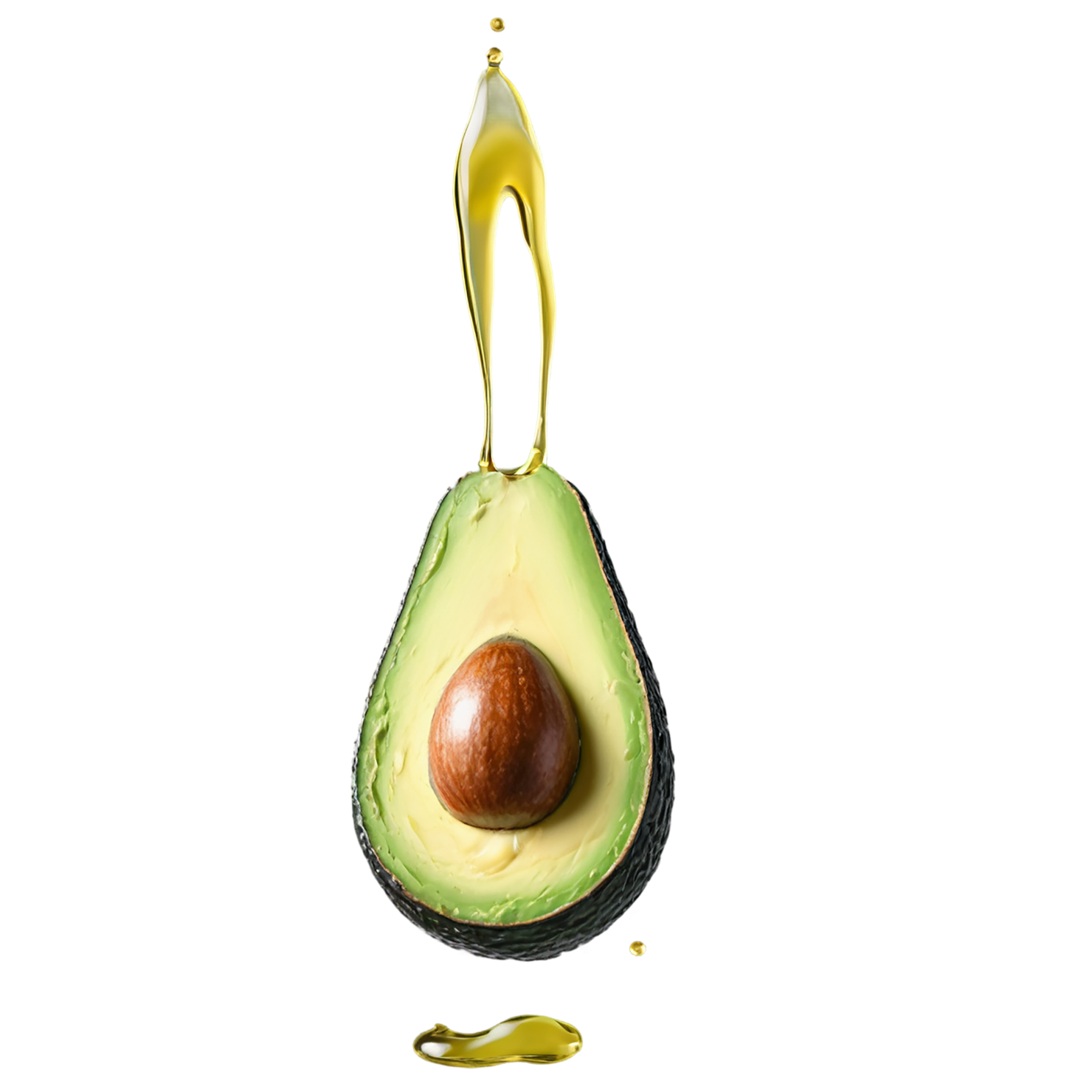 Avocado oil isolated on transparent background, #7619