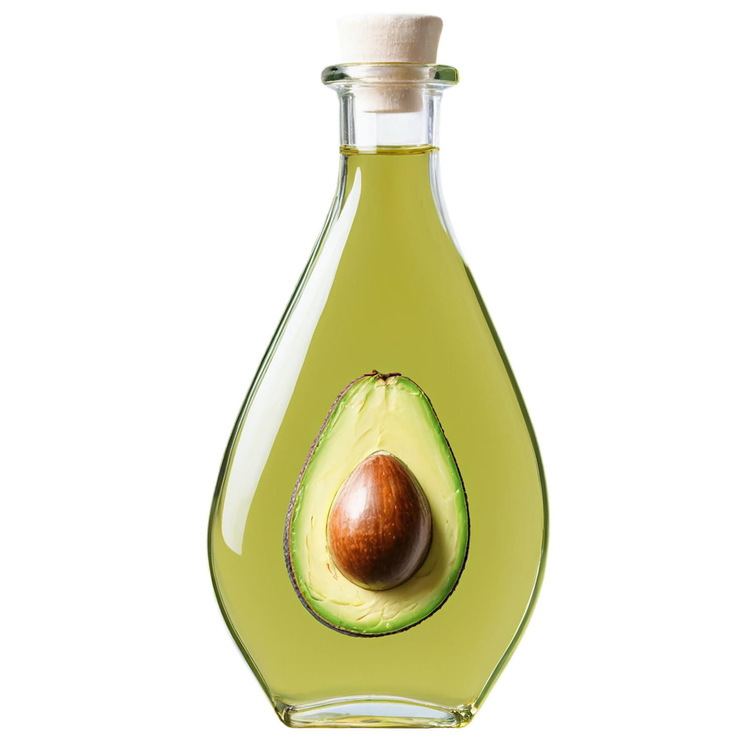 Avocado oil isolated on transparent background, #7625