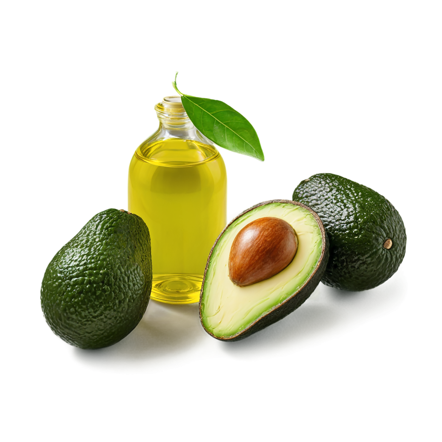 Avocado oil isolated on transparent background, #7626