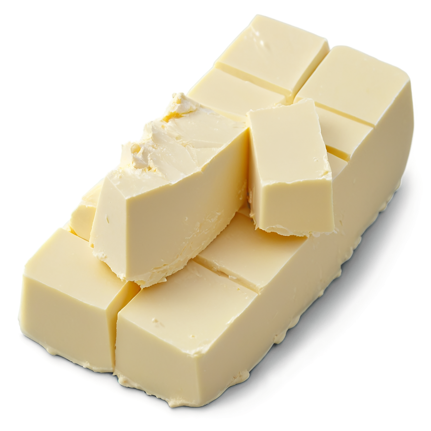 Cocoa butter isolated on transparent background, #7659