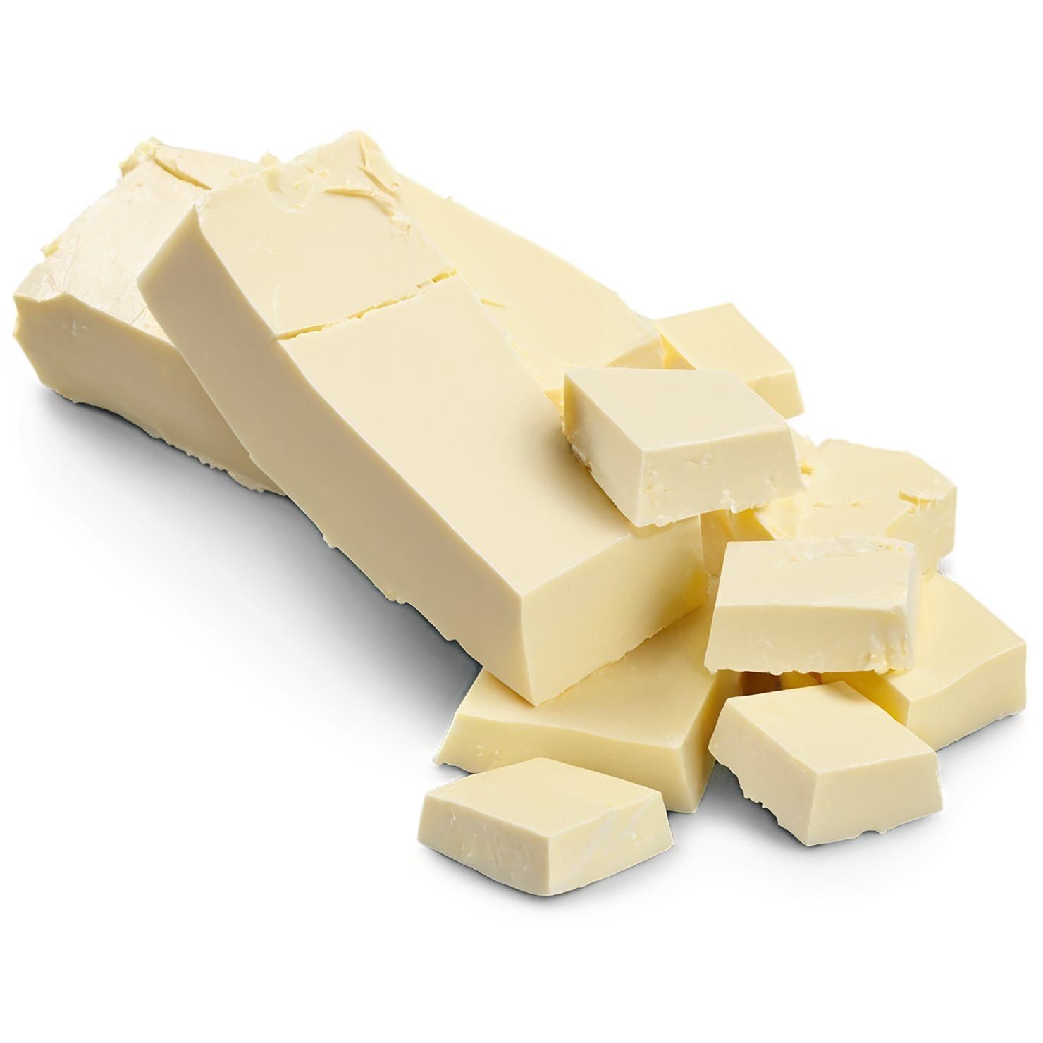 Cocoa butter isolated on transparent background, #7667