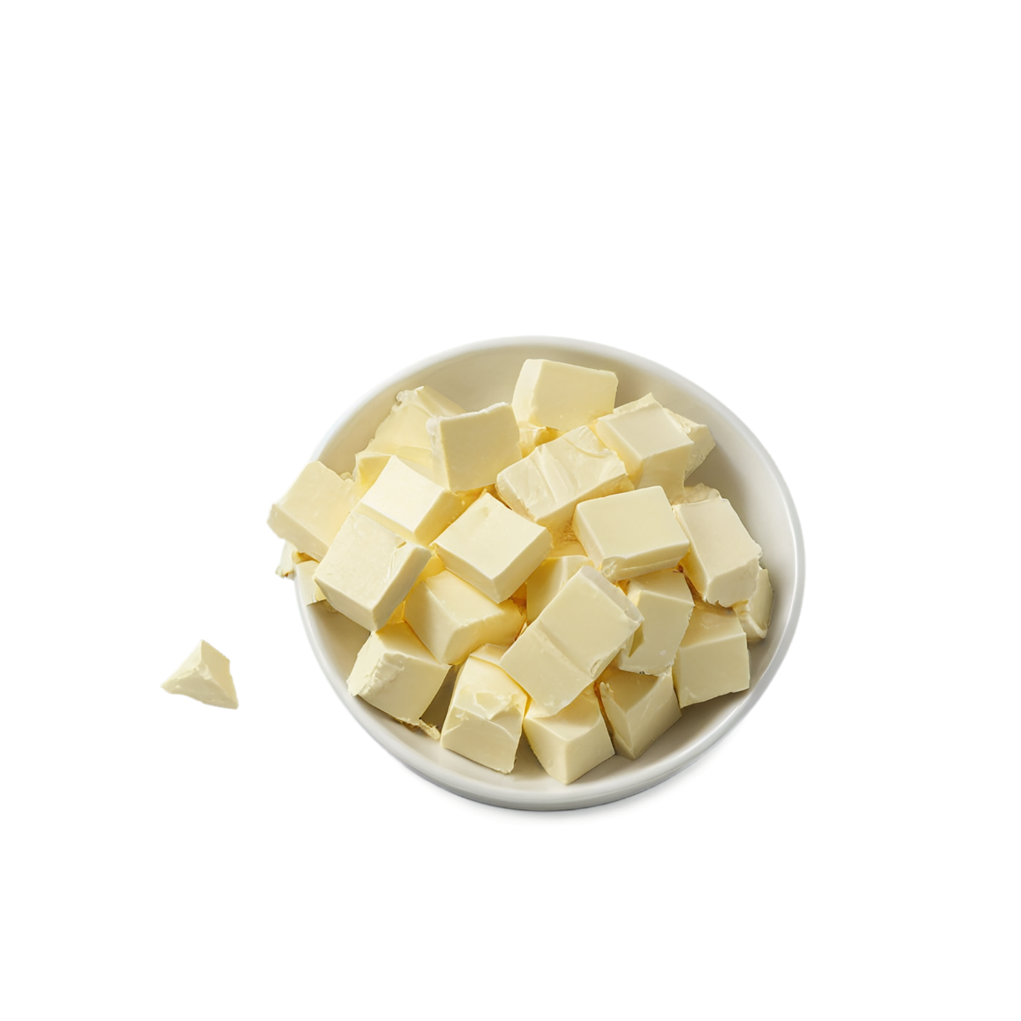 Cocoa butter isolated on transparent background, #7673