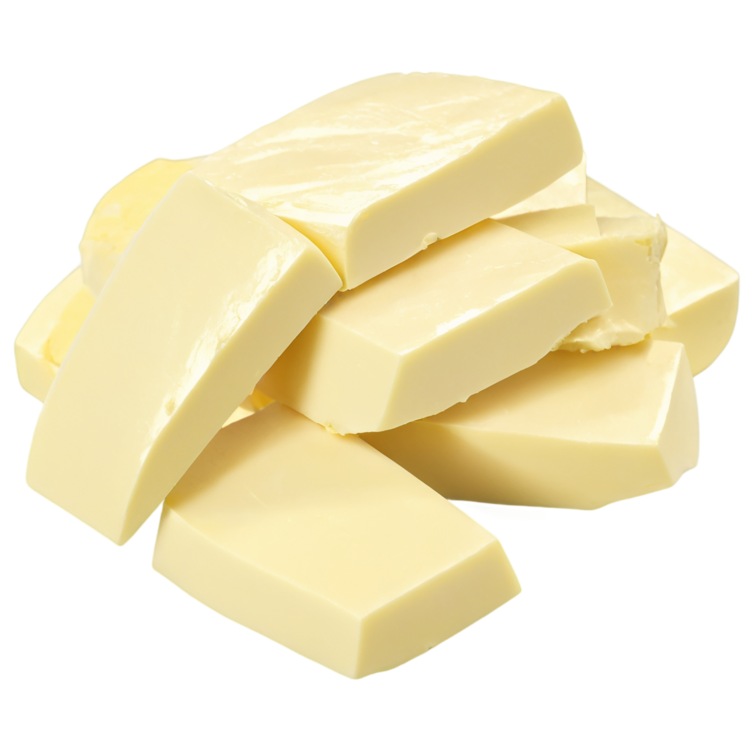 Cocoa butter isolated on transparent background, #7674