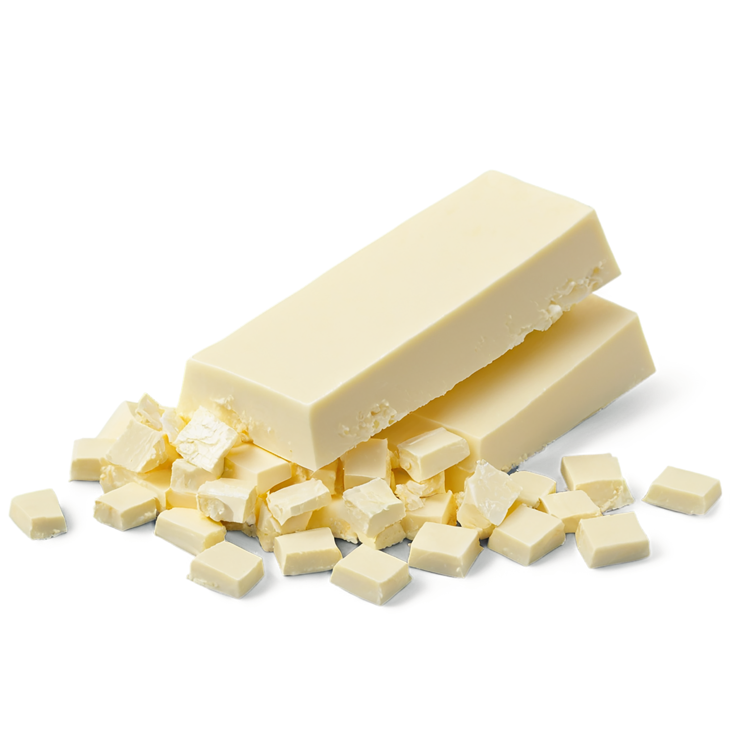Cocoa butter isolated on transparent background, #7682