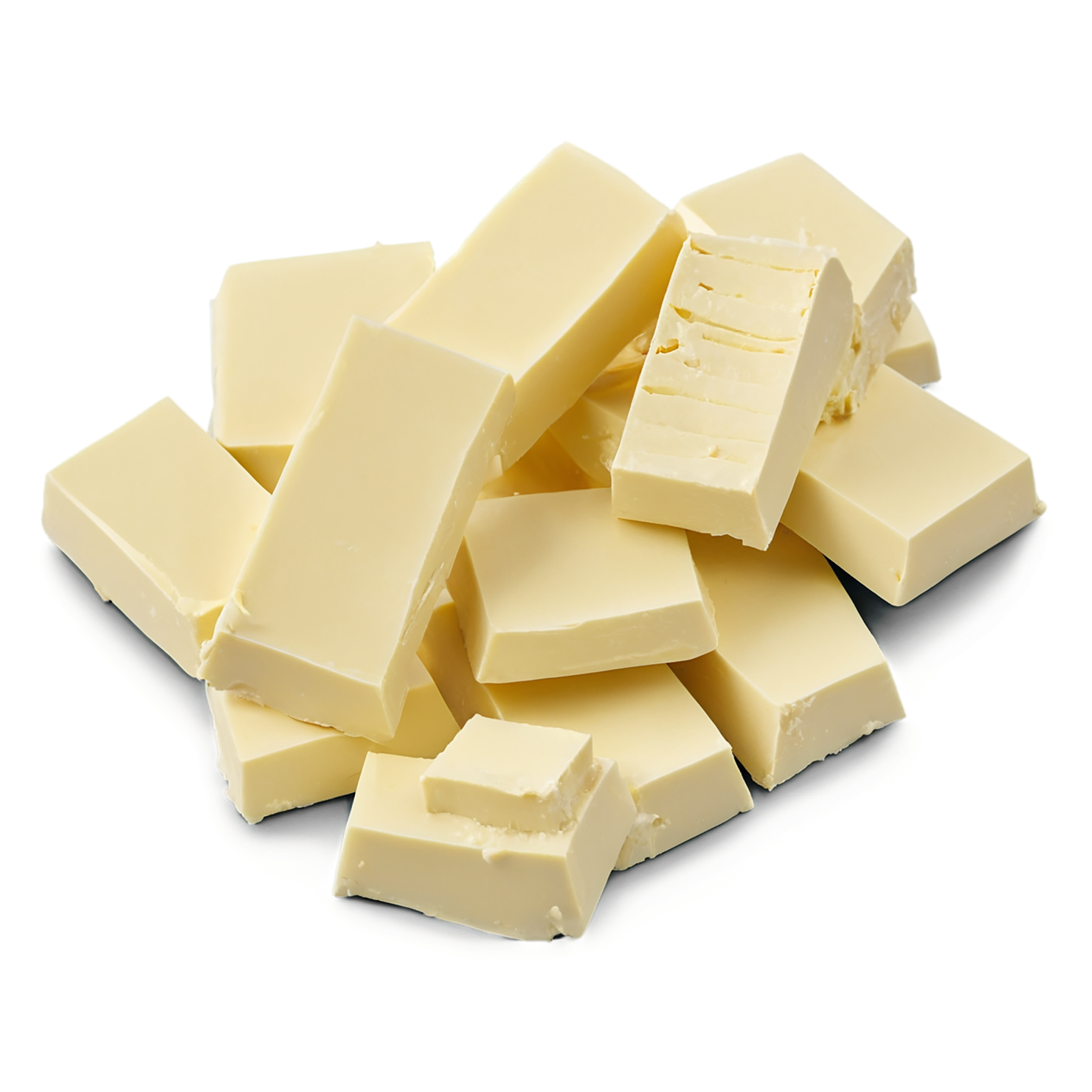 Cocoa butter isolated on transparent background, #7683