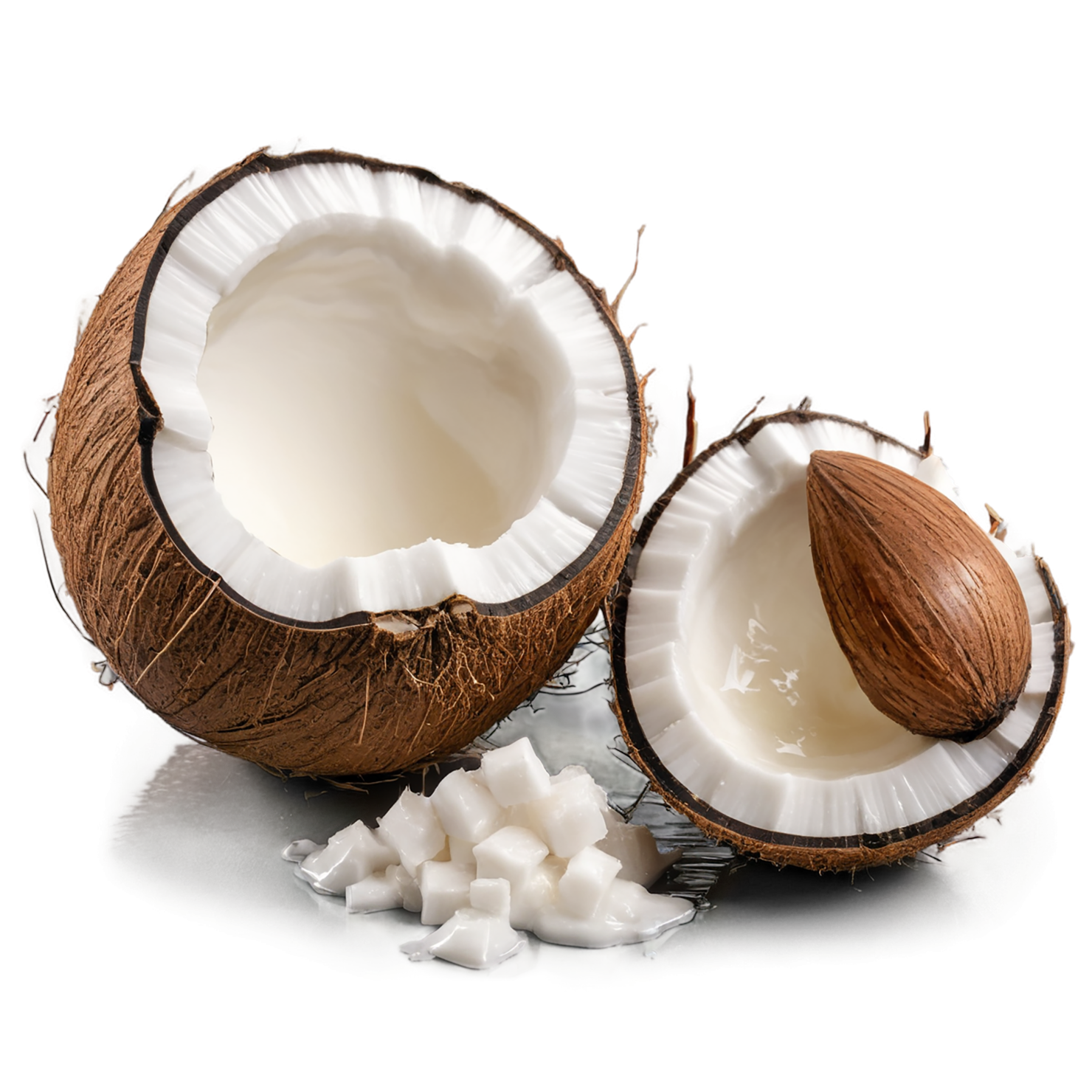 Coconut oil isolated on transparent background, #7690
