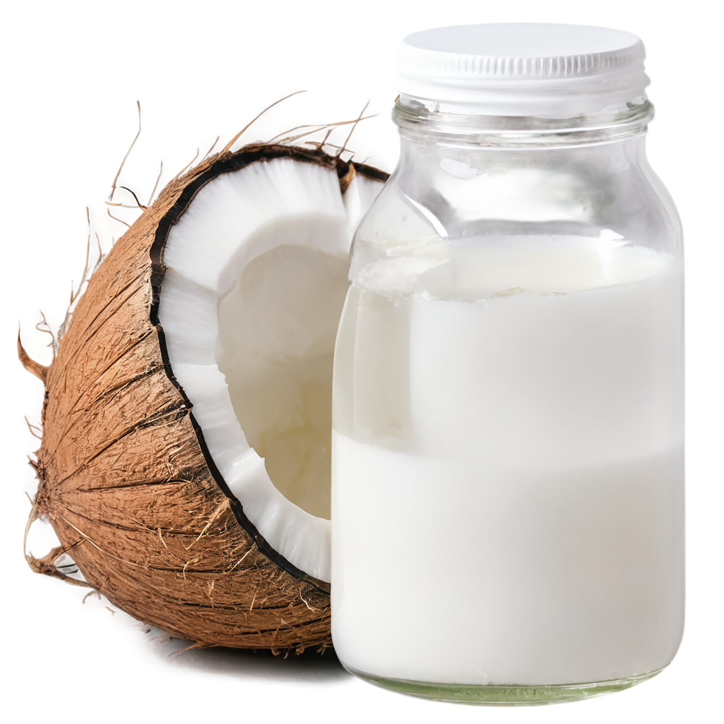 Coconut oil isolated on transparent background, #7691
