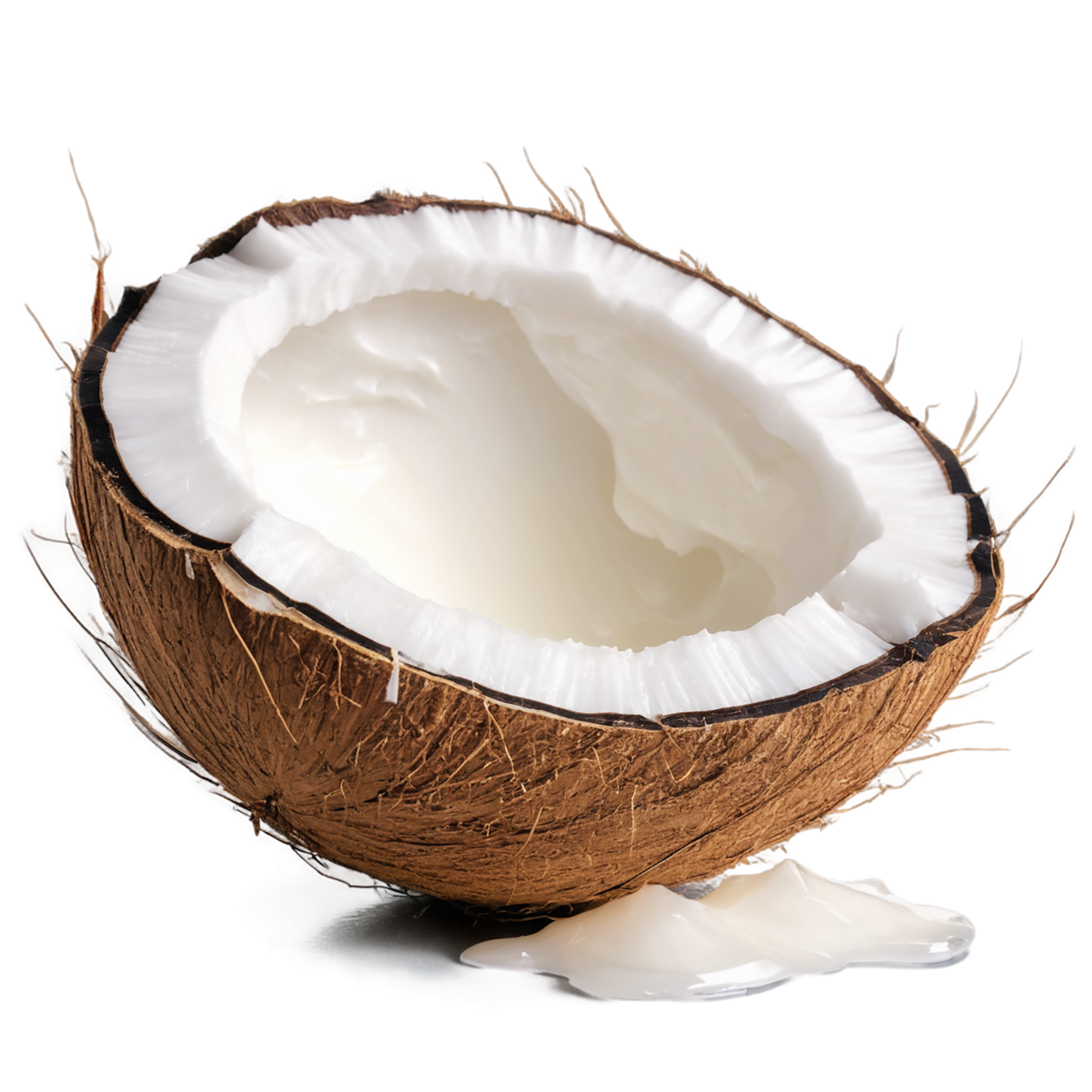 Coconut oil isolated on transparent background, #7692