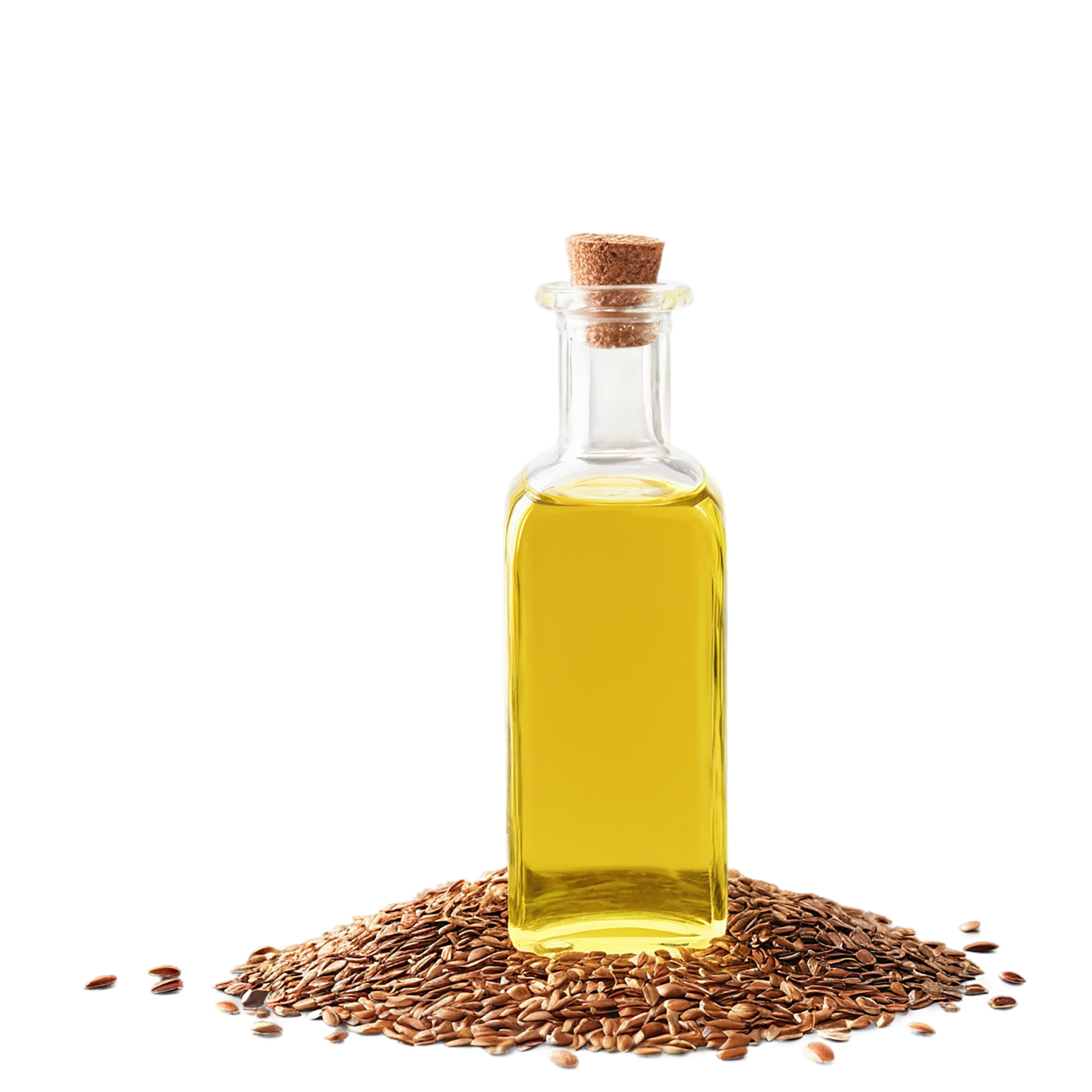 Flaxseed oil isolated on transparent background, #7750