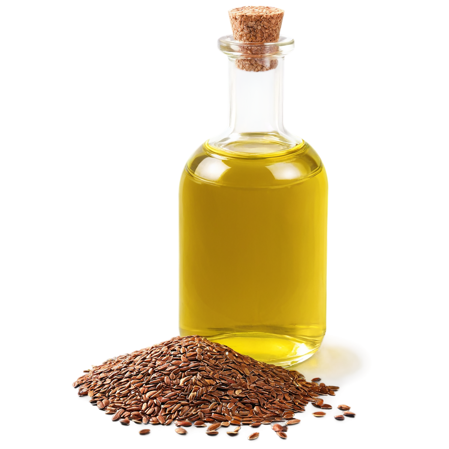 Flaxseed oil isolated on transparent background, #7752