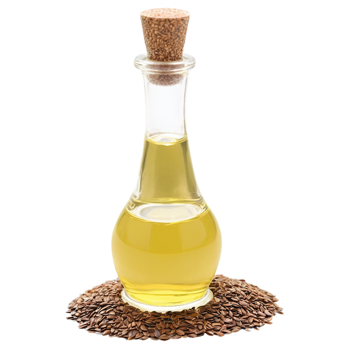 Flaxseed oil isolated on transparent background, #7754