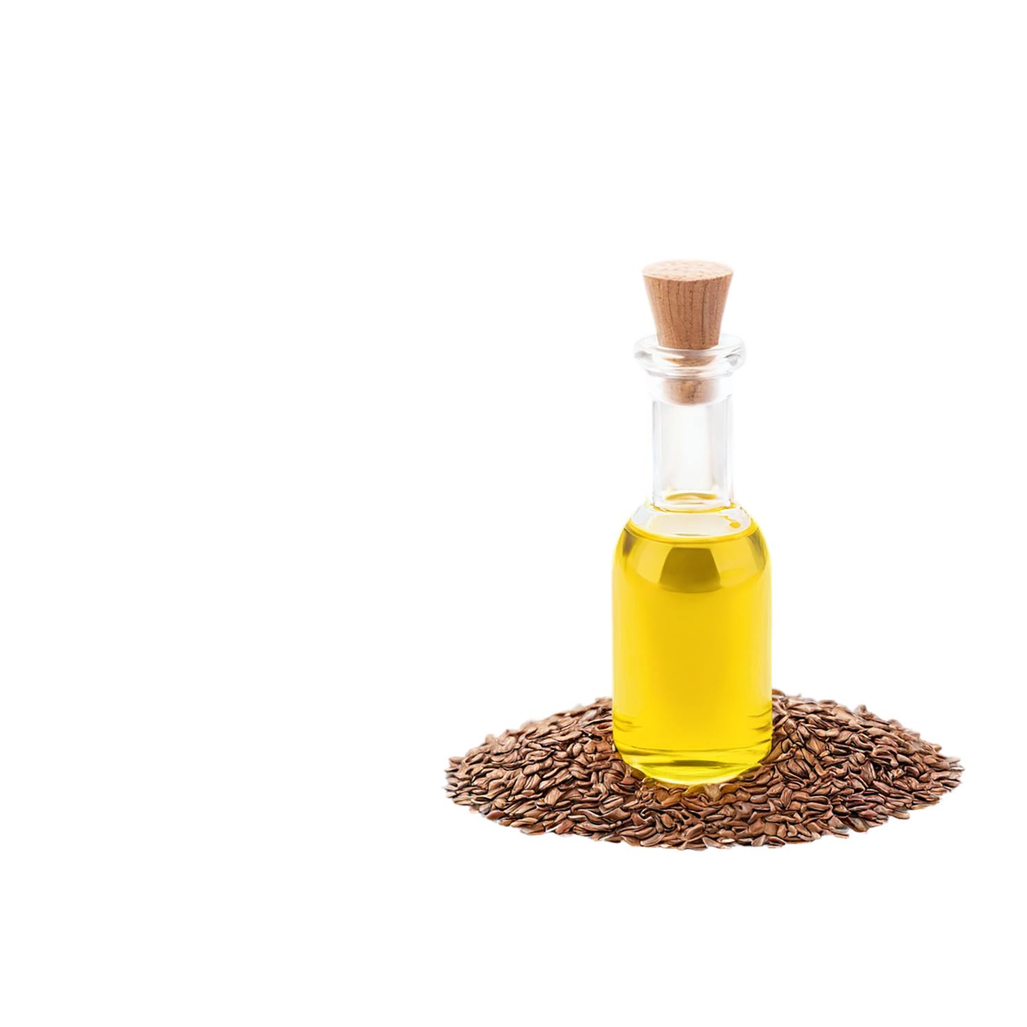 Flaxseed oil isolated on transparent background, #7761