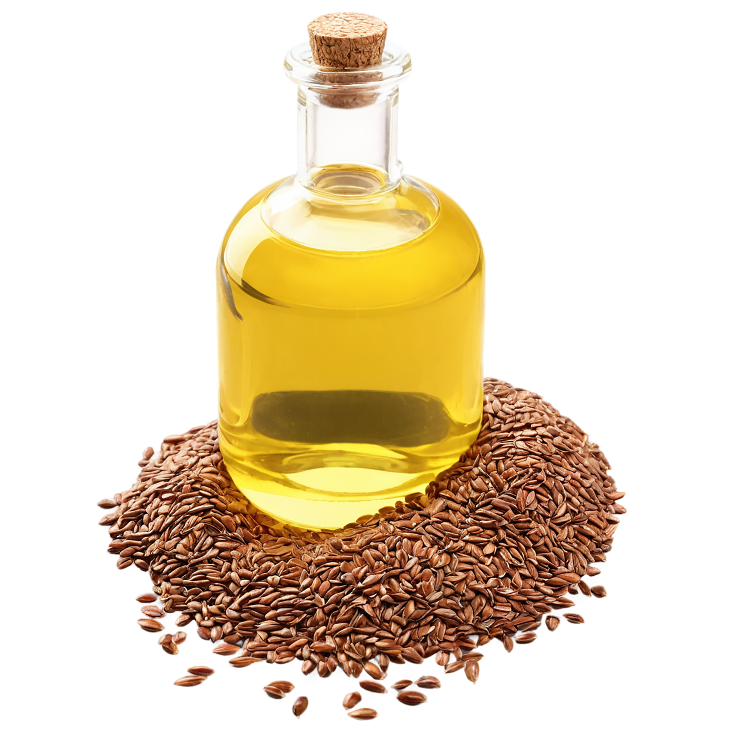 Flaxseed oil isolated on transparent background, #7764